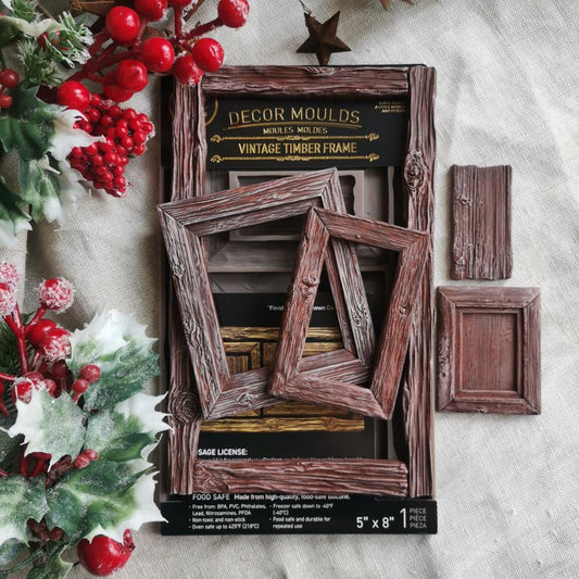 Decor Moulds® – Vintage Timber Christmas – 1 pc, 5″x8″x8mm