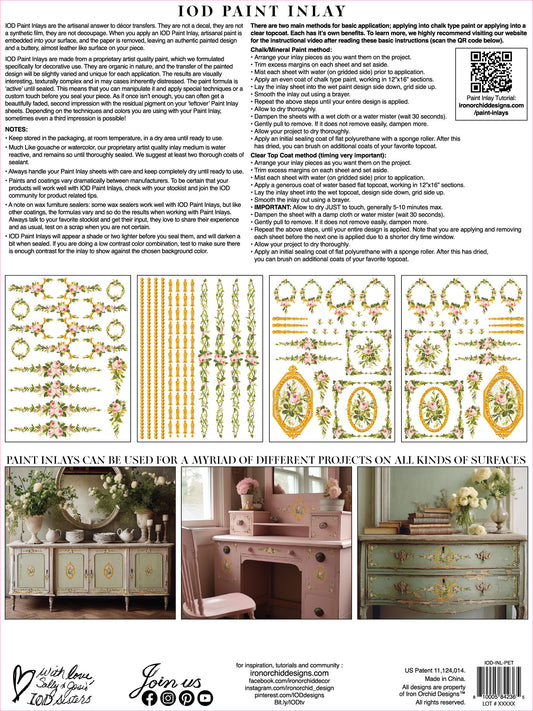 Iron Orchid Designs - Paint Inlay - Petit Fleur Pink