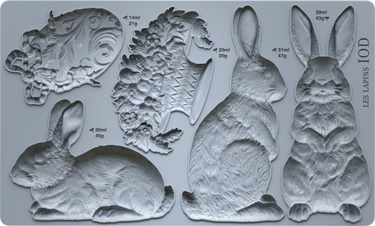 Iron Orchid Designs - Decor Mould - Les Lapins