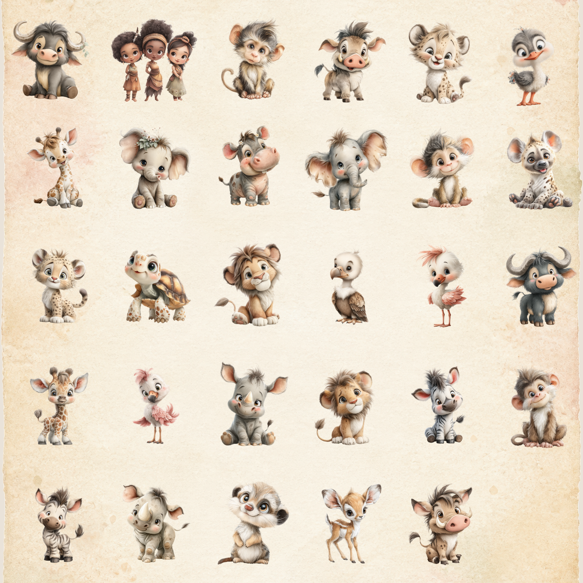 Clipart Pack - Safari Snuggles