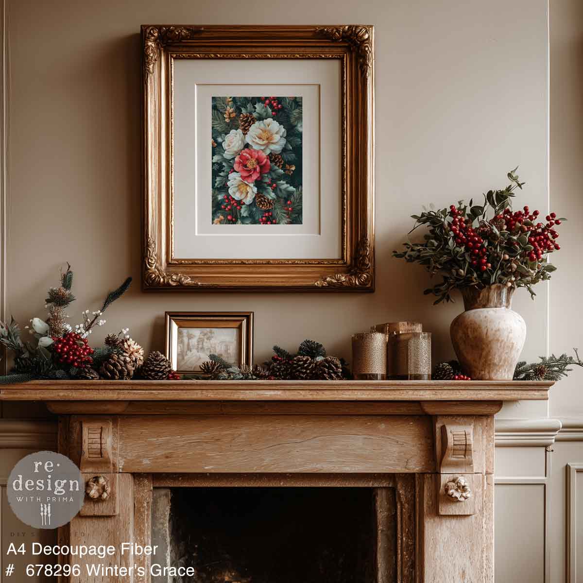 Redesign Decoupage Fiber (A4) - Winters Grace