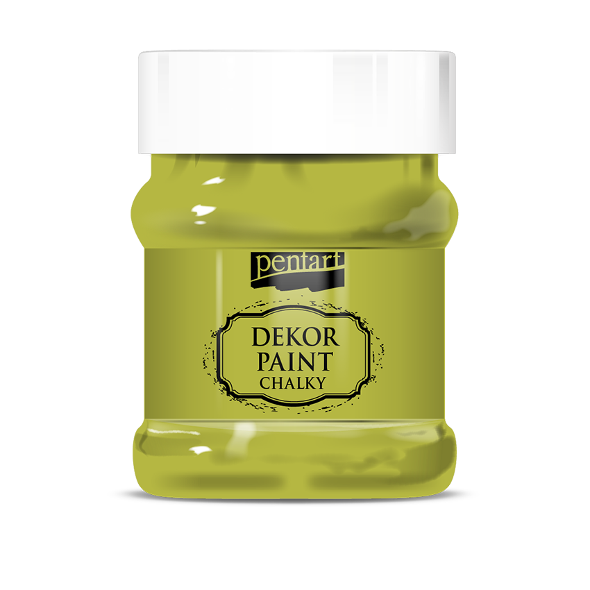 Pentart Dekor Paint Chalky - Yellowish Green - 230ml - Rustic River Home