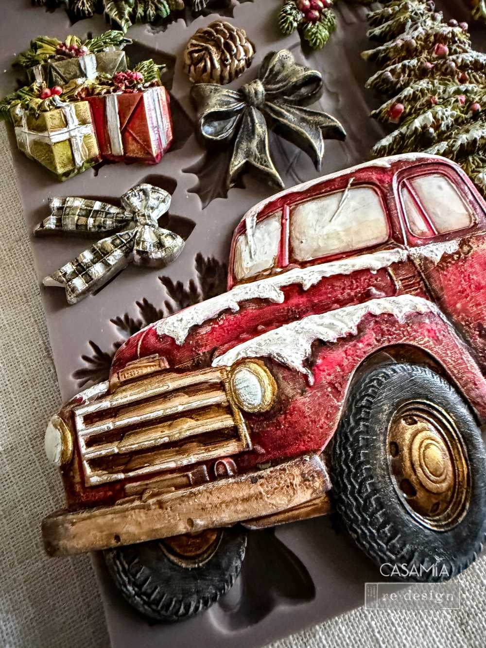 Decor Moulds® – Country Christmas Delivery – 1 pc, 5″x8″x8mm