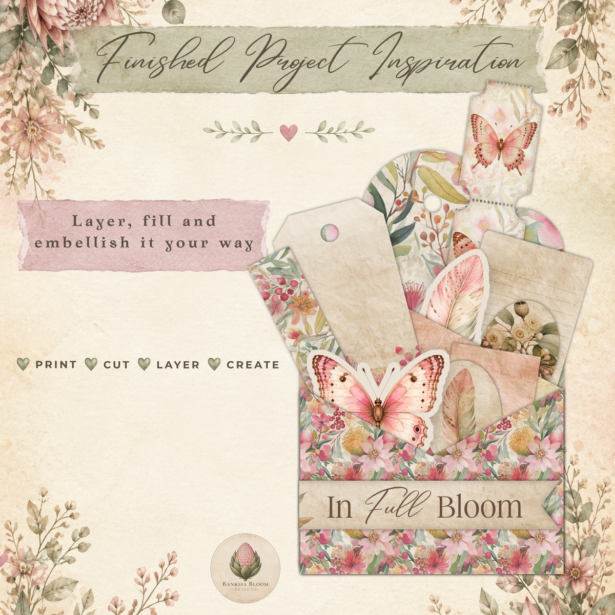 Blush & Banksia Loaded Tag Kit
