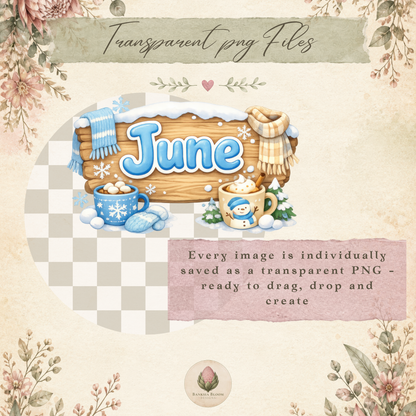 Clipart Pack - Sun-Shift Seasons Month Signs