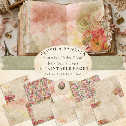 BBD - Printable Journal Pages - Blush & Banksia