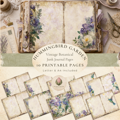 BBD - Printable Journal Pages - Hummingbird Garden