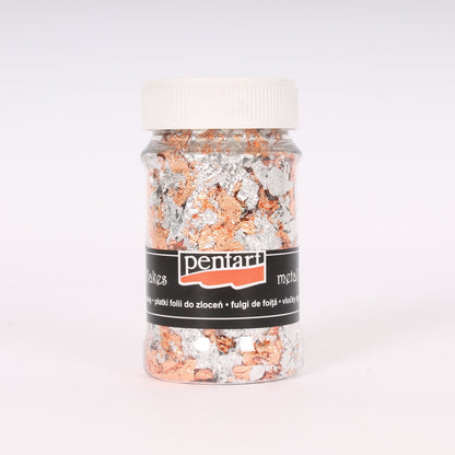 Pentart Metal Flakes - 100ml - M1 - Silver-Copper
