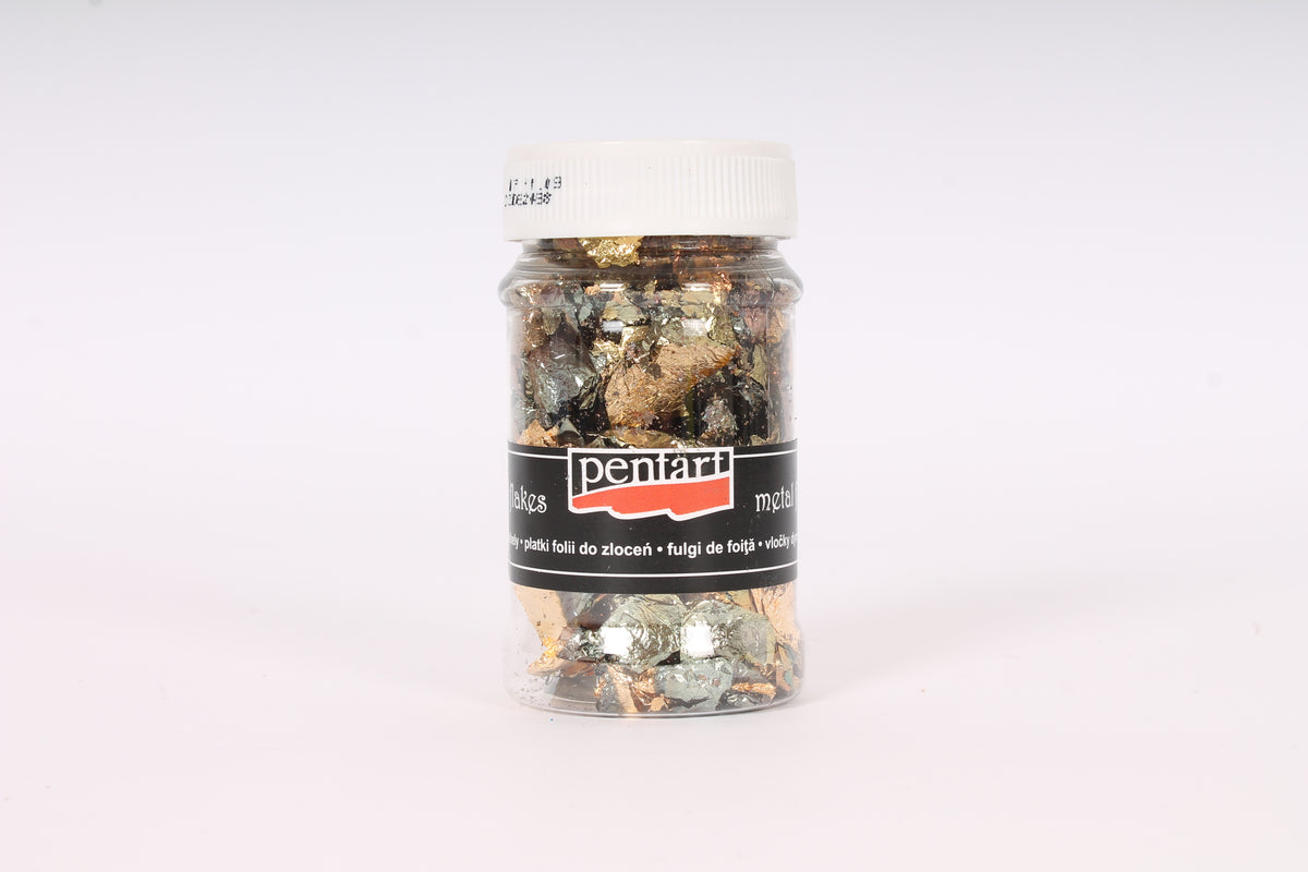 Pentart Metal Flakes - 100ml - M10 - Gold-Copper-Blue