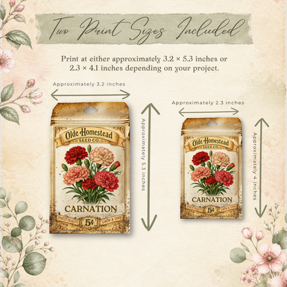 BBD Printable - Vintage Flower Seed Packets