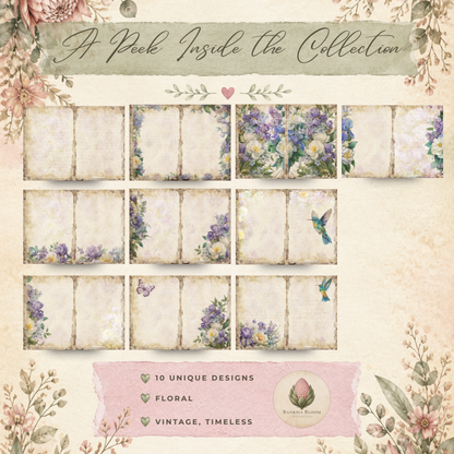 BBD - Printable Journal Pages - Hummingbird Garden