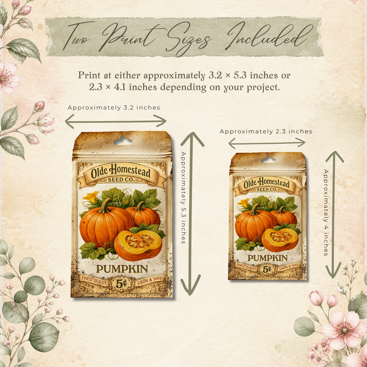 BBD Printable - Vintage Veggie Seed Packets