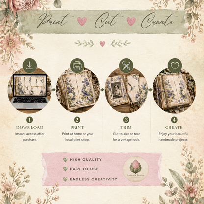 BBD - Printable Journal Pages - Hummingbird Garden