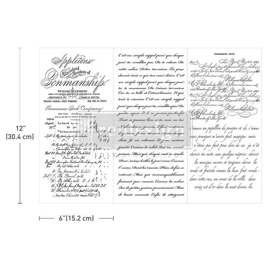 Redesign Decor Transfer - Mini  - Vintage Script Mastery