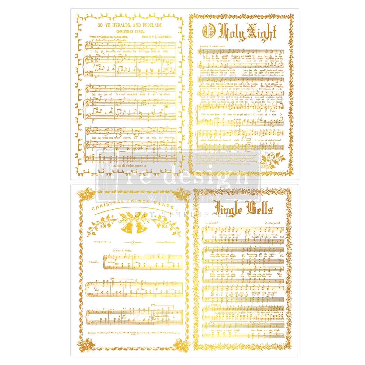 Middy Foil Transfers® Kacha – Yuletide Symphony – 2 sheets, 8.5″x11″