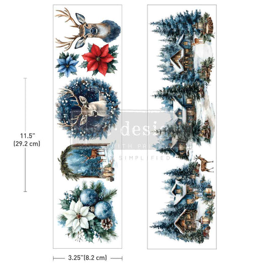 Luxe Transfers® – Blue Ridge Winter – 2 sheets, 3.25″x11.5″
