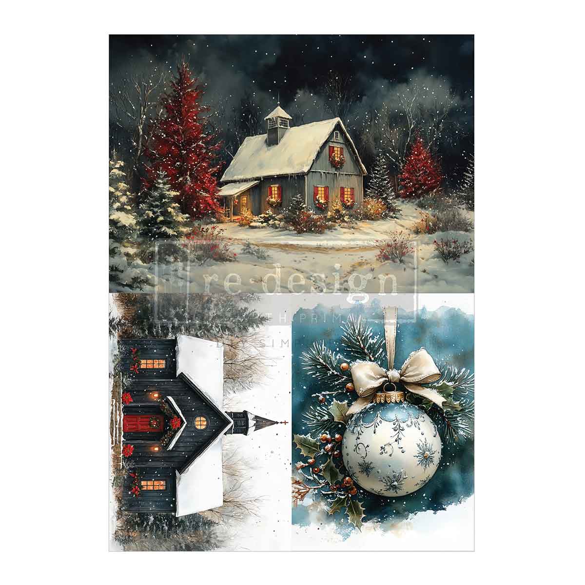 A4 Decoupage Fiber Pack – Silent Timber Memoirs – 2 sheets, 8.3″x11.7″ each
