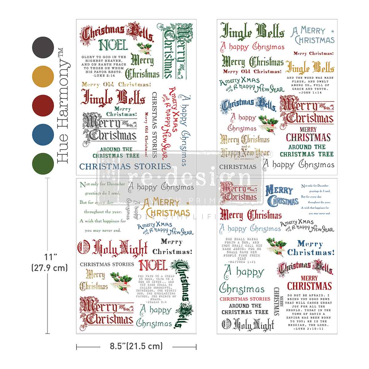 Middy Plus Transfers® – Noel In Script – 3 sheets + 1 bonus sheet, 8.5″x11″