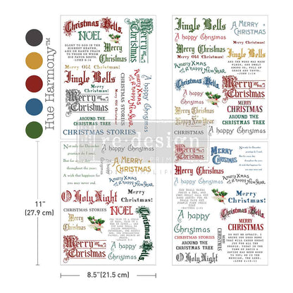Middy Plus Transfers® – Noel In Script – 3 sheets + 1 bonus sheet, 8.5″x11″