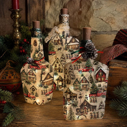 A3 Decoupage Fiber Pack – Snowy Village Charm – 2 sheets, 11.7″x16.5″
