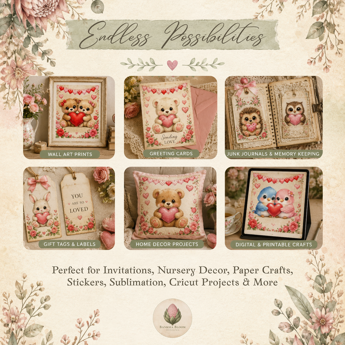 Clipart Pack - Paws & Hearts