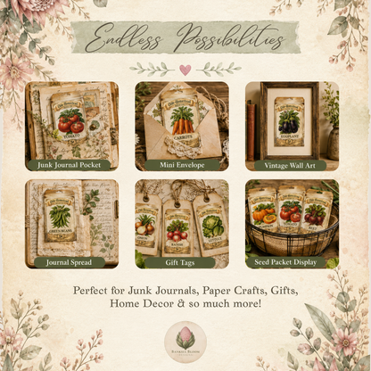 BBD Printable - Vintage Veggie Seed Packets