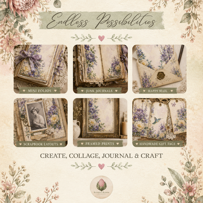 BBD - Printable Journal Pages - Hummingbird Garden