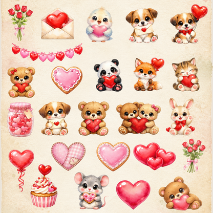 Clipart Pack - Paws & Hearts