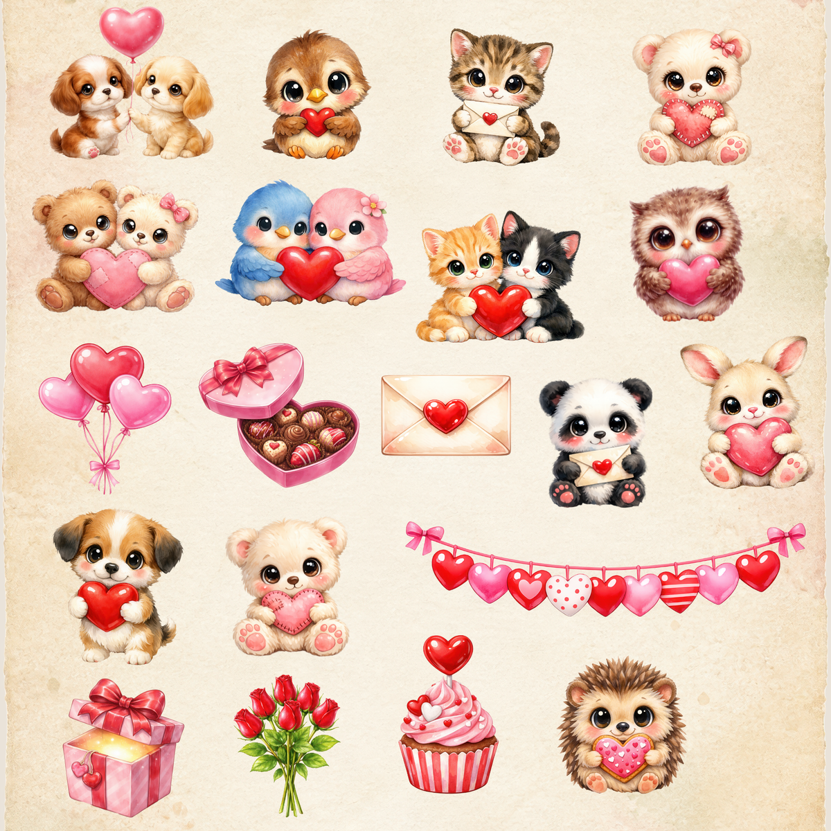 Clipart Pack - Paws & Hearts