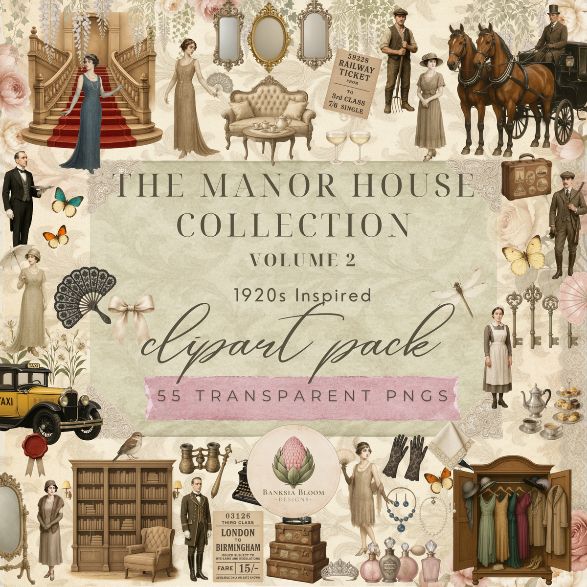 Clipart Pack - 1920s Manor House Vol. 2
