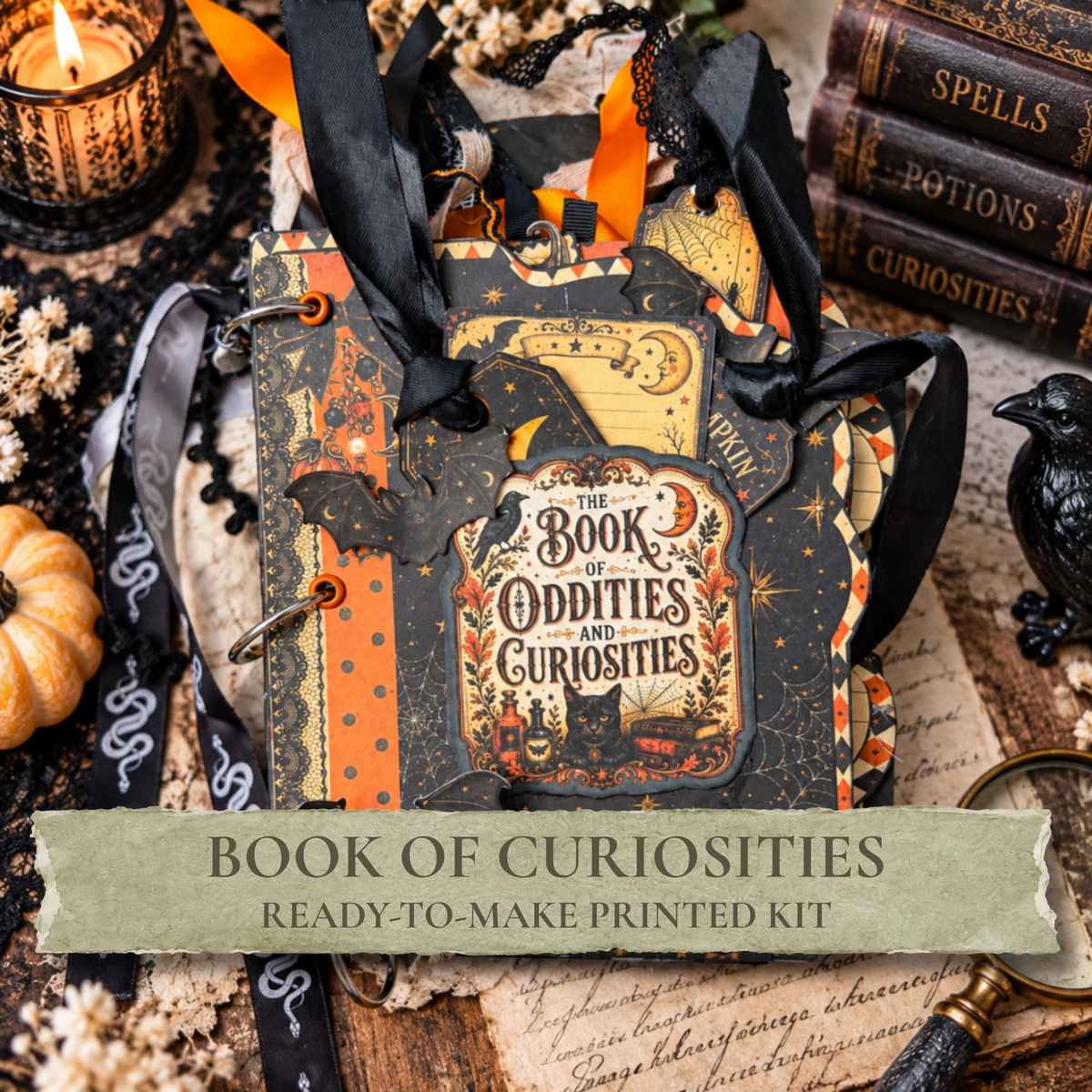 Book of Curiosities Printed Junk Journal Kit