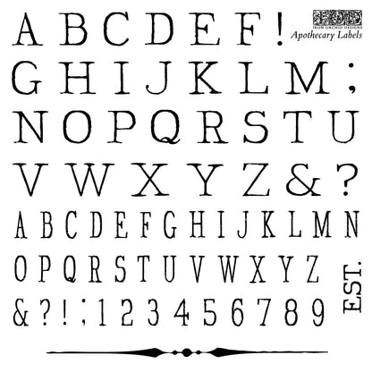 Iron Orchid Designs - Decor Stamp - Apothecary Labels (6 x 6)