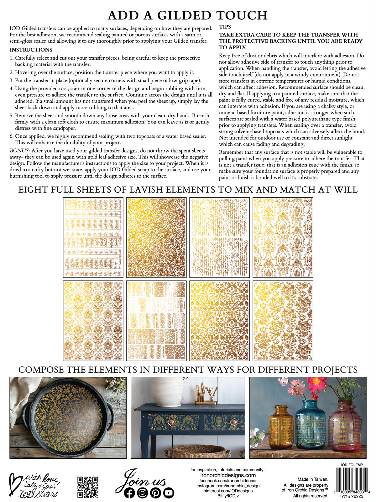 Iron Orchid Designs - Decor Transfer - Gilded Foil - Emporium