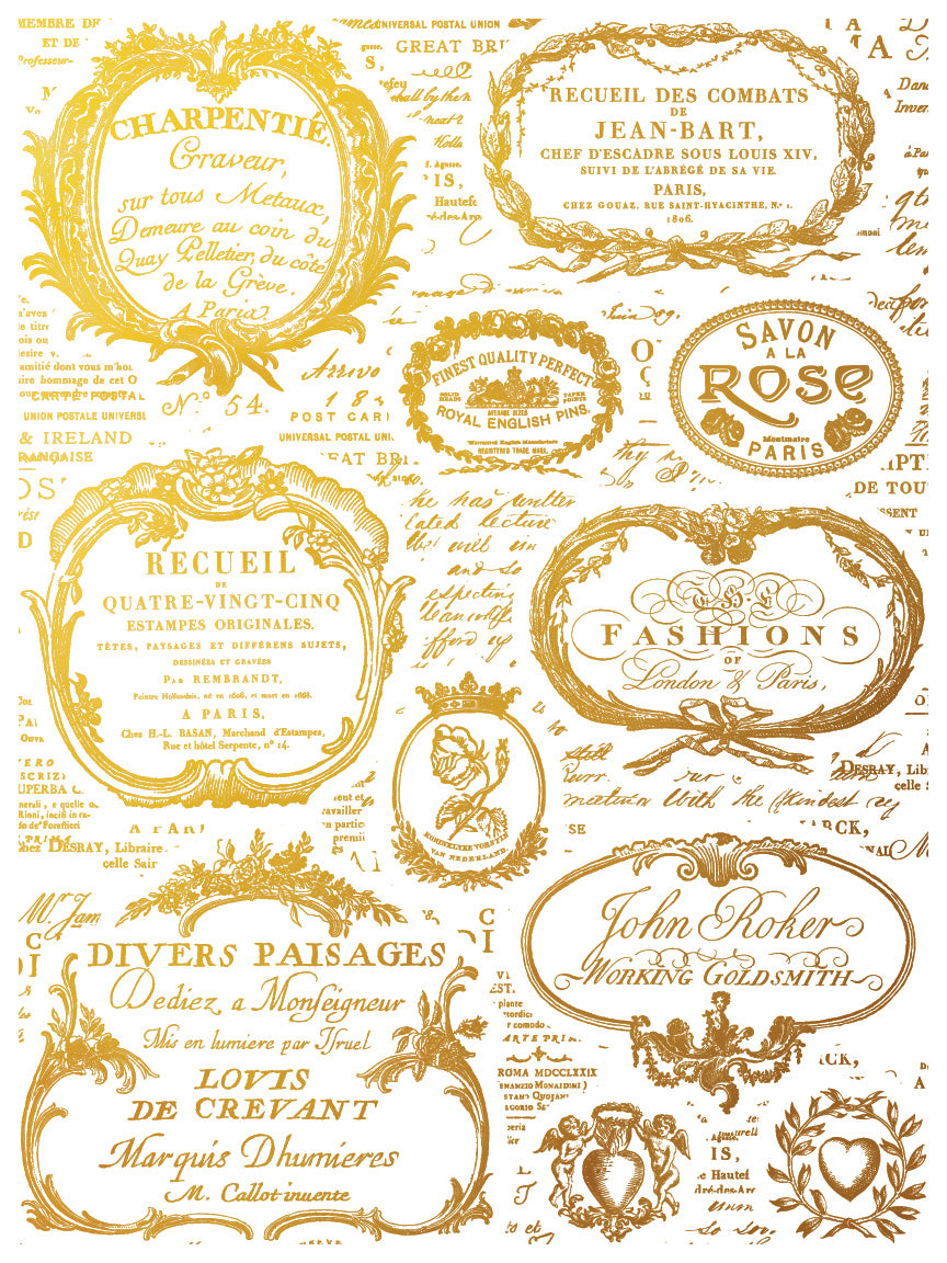 Iron Orchid Designs - Decor Transfer - Gilded Foil - Etiquettes