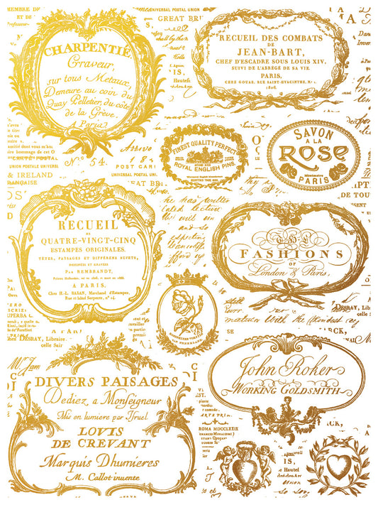 Iron Orchid Designs - Decor Transfer - Gilded Foil - Etiquettes