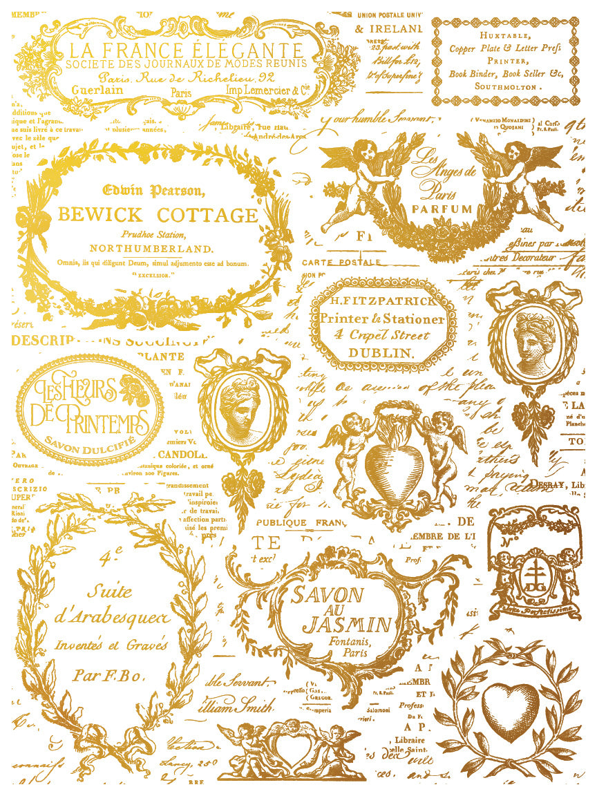 Iron Orchid Designs - Decor Transfer - Gilded Foil - Etiquettes