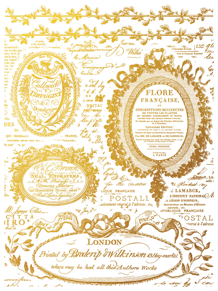 Iron Orchid Designs - Decor Transfer - Gilded Foil - Etiquettes