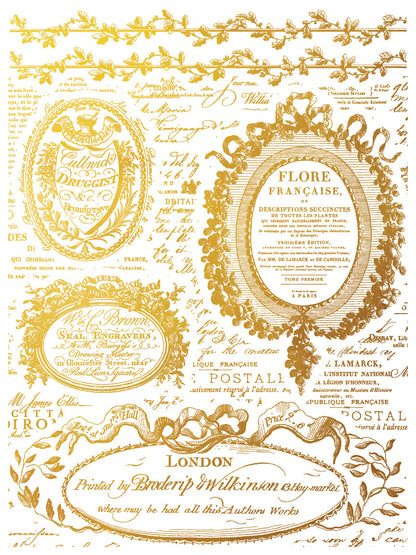 Iron Orchid Designs - Decor Transfer - Gilded Foil - Etiquettes