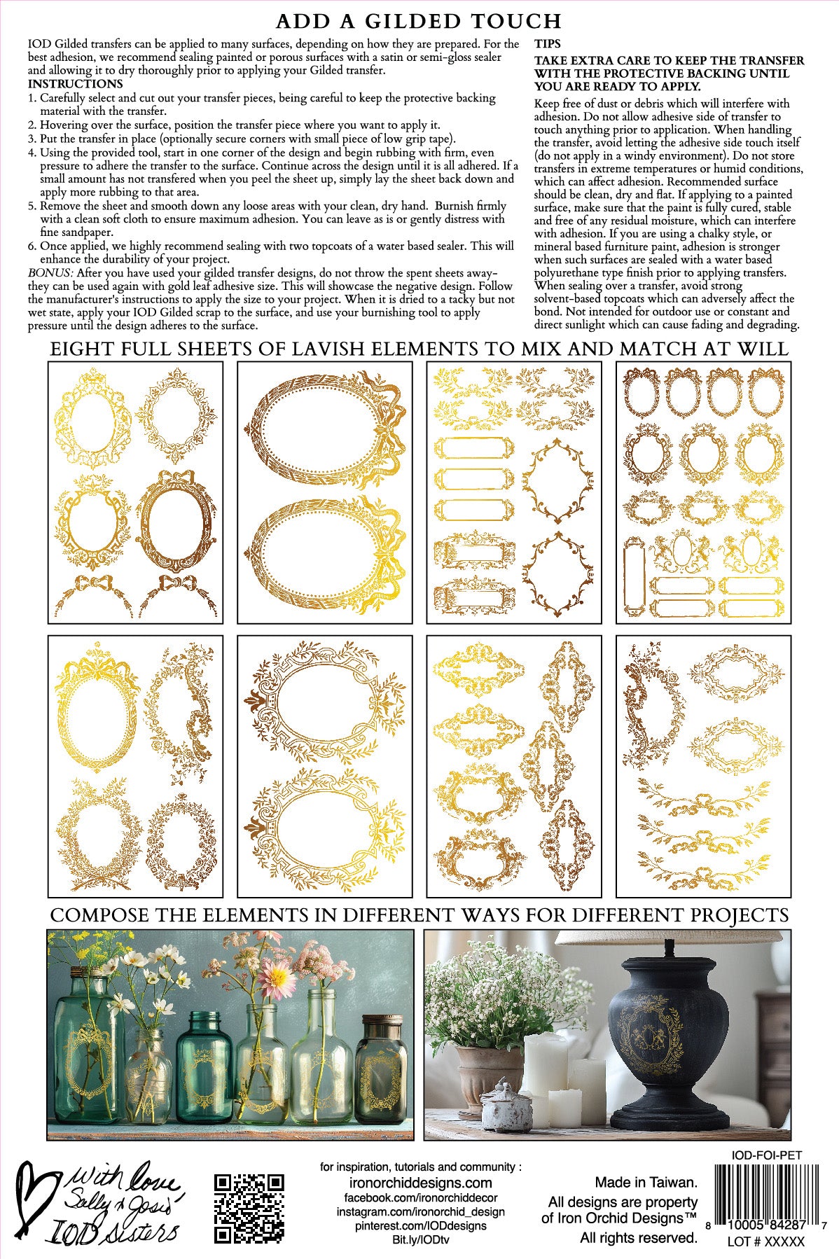 Iron Orchid Designs - Decor Transfer - Gilded Foil - Petits Ornements