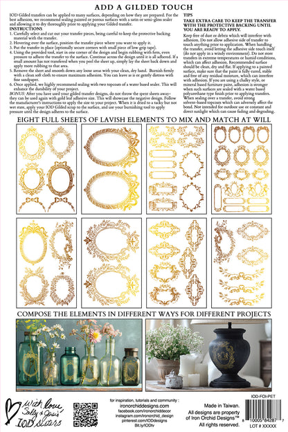 Iron Orchid Designs - Decor Transfer - Gilded Foil - Petits Ornements