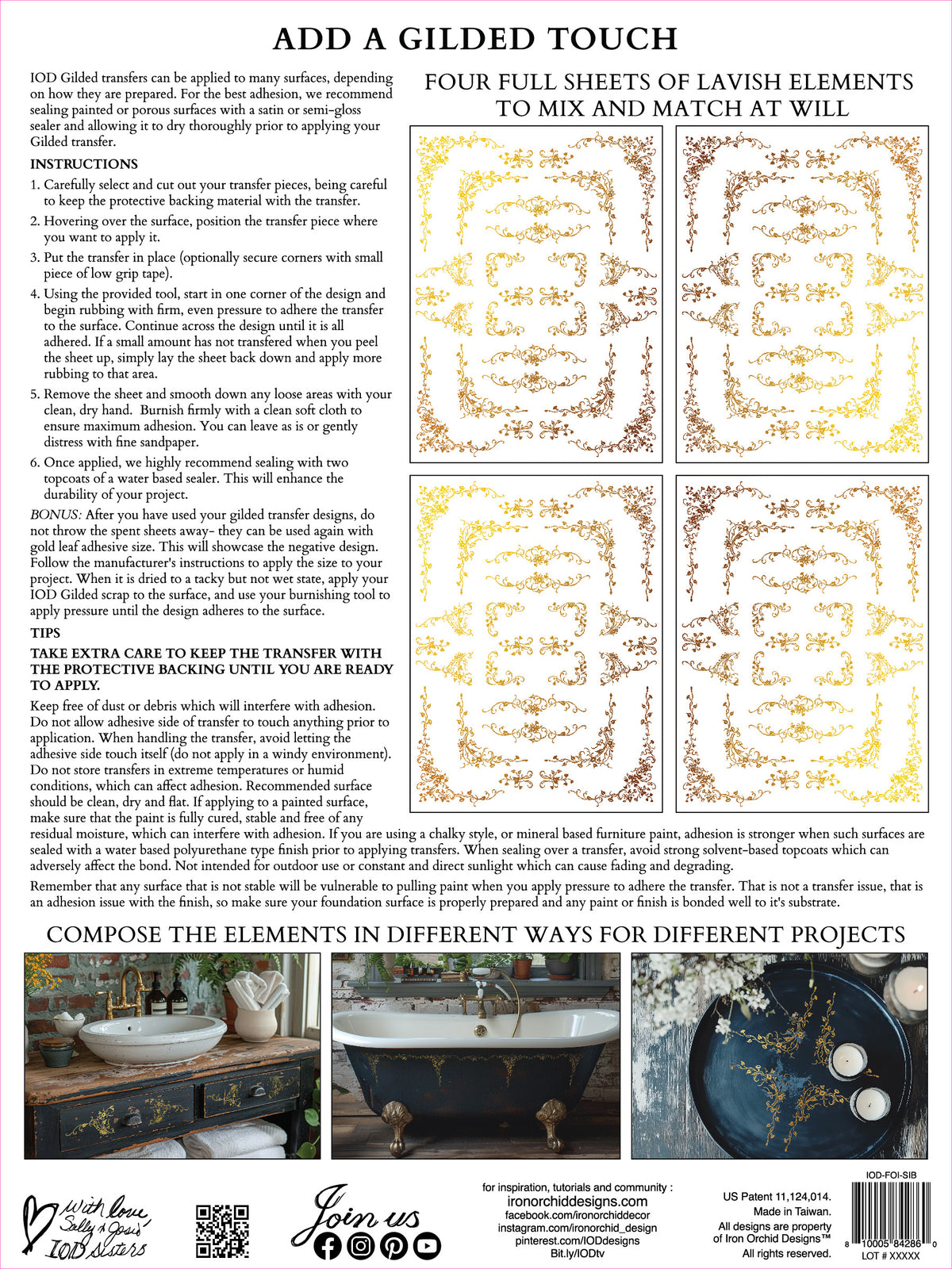 Iron Orchid Designs - Decor Transfer - Gilded Foil - Si Belle