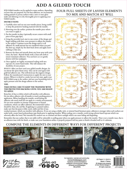 Iron Orchid Designs - Decor Transfer - Gilded Foil - Si Belle