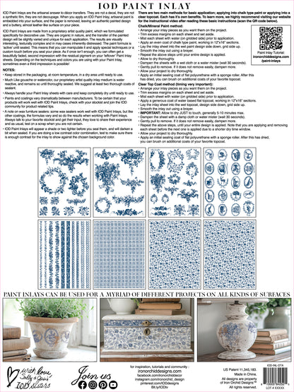 Iron Orchid Designs - Paint Inlay - Delft Traditions Azure