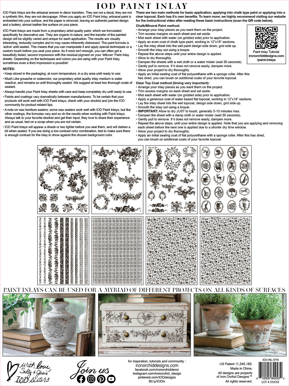 Iron Orchid Designs - Paint Inlay - Delft Traditions Noir