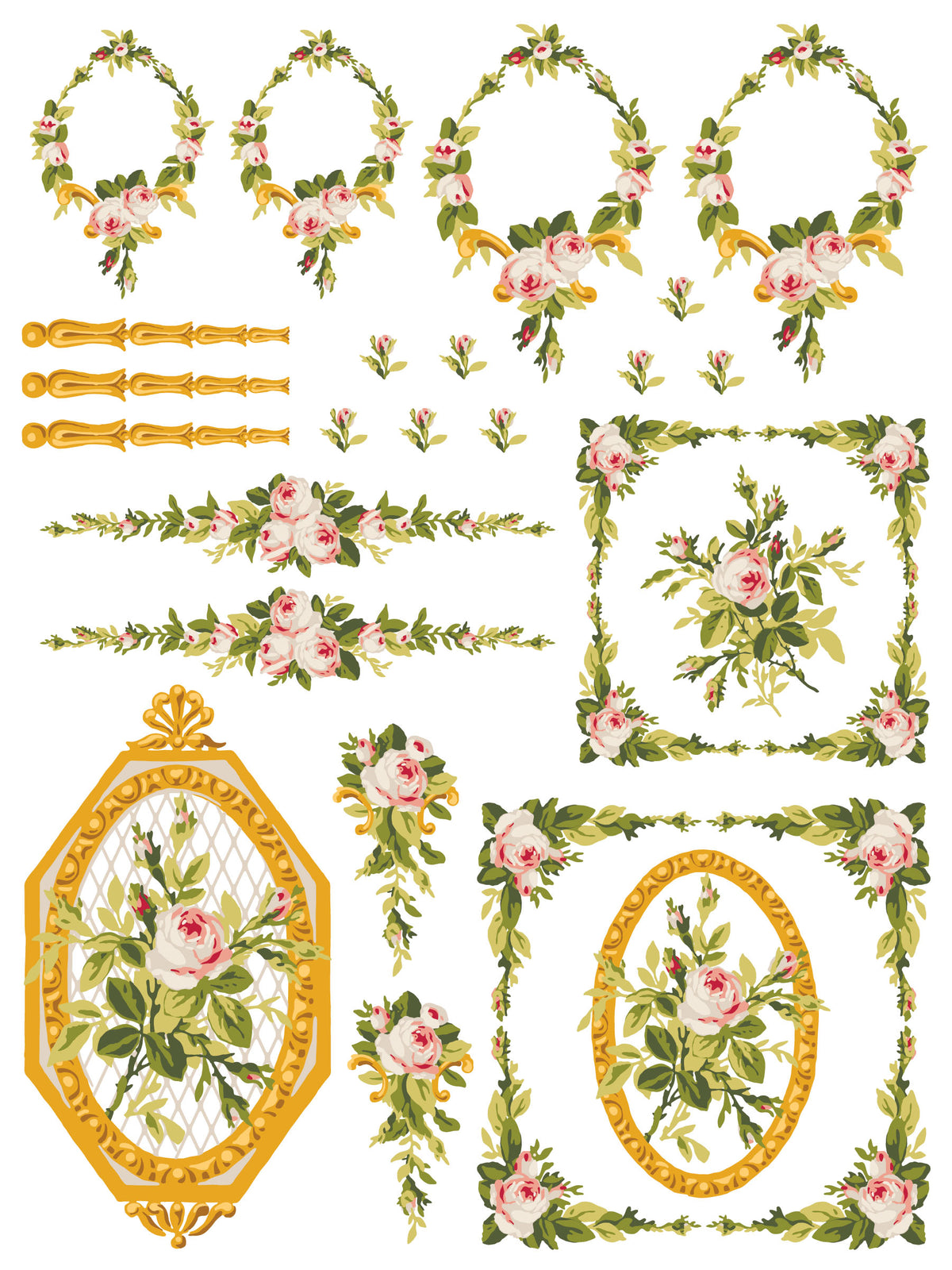 Iron Orchid Designs - Paint Inlay - Petit Fleur Pink