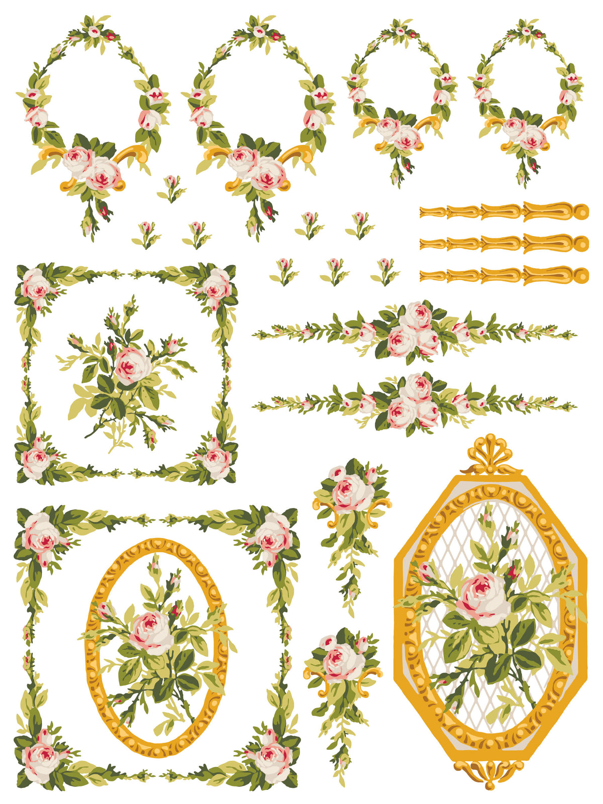 Iron Orchid Designs - Paint Inlay - Petit Fleur Pink