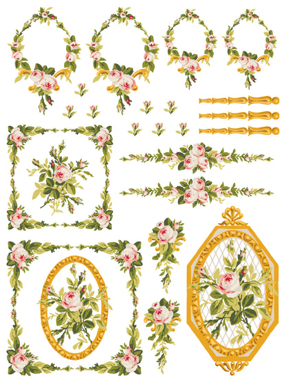 Iron Orchid Designs - Paint Inlay - Petit Fleur Pink