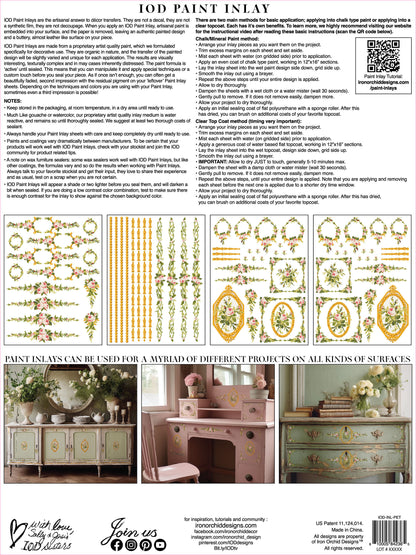 Iron Orchid Designs - Paint Inlay - Petit Fleur Pink