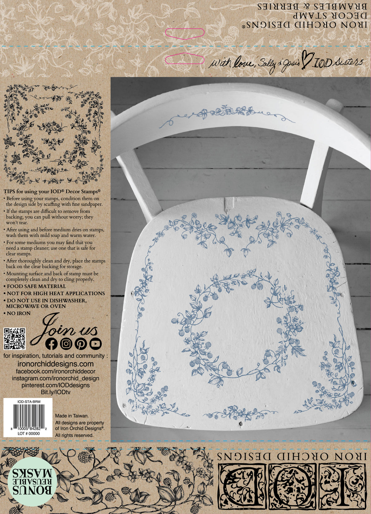 Iron Orchid Designs - Decor Stamp - Brambles & Berries
