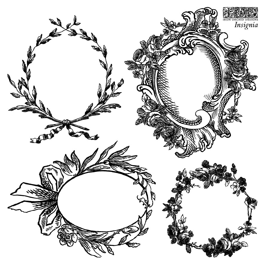 Iron Orchid Designs - Decor Stamp - Insignia Labels (6 x 6)